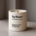 Basement : Fig Flower : Modern Beyaz Beton Mum (Incir, Toz, Ylang Ylang) - 1 Adet
