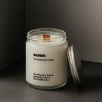 Basement : Ocean : Cam Kavanozda Kokulu %100 Soya Mum (Limon, Karamel, Bergamot, Paçuli) - 1 Adet