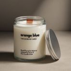 Basement : Orange Blue : Cam Kavanozda Kokulu %100 Soya Mum (Şampanya Aroması, Fesleğen, Limon, Turunç) - 1 Adet