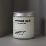Basement : Oriental Musk : Cam Kavanozda Kokulu %100 Soya Mum (Kişniş, Musk, Gül) - 1 Adet