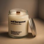 Basement : Oud Bergamot : Cam Kavanozda Kokulu %100 Soya Mum (Bergamot, Oud, Sedir, Sandal) - 1 Adet