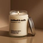 Basement : Patchouli & Vanilla : Cam Kavanozda Kokulu %100 Soya Mum (Paçuli, Kakule, Vanilya, Sandal, Kiraz Çiçeği) - 1 Adet