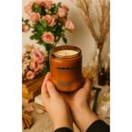 Basement : Sandalrose : Amber Cam Kavanozda : Kokulu Soya Mum (Sandal Ağacı, Gül, Musk, Çiçeksi) - 1 Adet