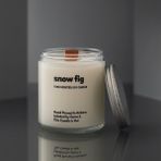 Basement : Snow Fig : Cam Kavanozda Kokulu %100 Soya Mum (Sandal Ağacı, Papirüs, Amber, Incir Ağacı, Kakule) - 1 Adet