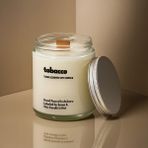 Basement : Tobasso : Cam Kavanozda Kokulu %100 Soya Mum (Tütün, Oud, Amber, Sandal, Sedir) - 1 Adet