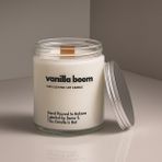Basement : Vanilla Boom : Cam Kavanozda Kokulu %100 Soya Mum (Vanilya, Karamel, Sedir) - 1 Adet