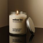 Basement : Vetiver Lux : Cam Kavanozda Kokulu %100 Soya Mum (Narenciye, Greyfurt, Sandal Ağacı, Musk) - 1 Adet