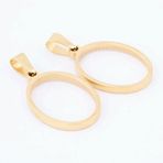 Bases pour pendentifs destinées à la fabrication d 10 adet Paslanmaz Çelik Oval 18x25mm Içi Boş Cabochon Çerçeve Altın/Çelik Reçine için(Gold Plated)
