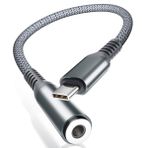 Basesailor iPhone 16 USB C Aux Adaptörü, USBC - 3,5 mm Jak Adaptörü, Tip C - 3,5 mm Soket Audio Kulaklık Aux Dönüştürücü, iPad Pro Air Mini, iPhone 15 Pro Max, Samsung Galaxy S24 S23 S22 Plus Ultra A54, Tab S10