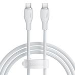 Baseus 1.2 mt Beyaz Pudding Type-C to Type-C Hızlı Şarj Kablosu