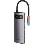 Baseus 100W 5in1 Type-C Hub, Maacbook Neo 1x 4K Hdmi, 1x Pd Type C, 3x USB 3.0 Girişli Çoğaltıcı Adaptör - Gri
