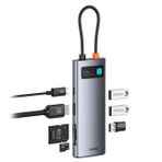 Baseus 100W 7in1 Çevirici Çoğaltıcı Adaptör, 3x Usb, 1x Type C, 1x 60Hz Hdmı, 1x Tf-Sd Girişli Hub