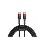 Baseus 2 Mt Pd2.0 Qc3.0 Type-C to Type-C 60W Şarj Kablo İphone 15 15 Pro Max Şarj Kablosu Örgü Tasar