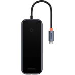 Baseus Acmejoy Serisi 5 In 1 Çevirici Dönüştürücü Hub type-C To 2xusb 3.0 + USB 2.0 + Usb-C Pd + RJ45 - Siyah