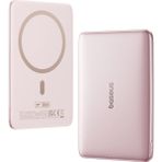 Baseus AM41 Picogo 0.3'' 5000mAh Ultra İnce Powerbank 20W Hızlı Şarj Cihazı Pembe