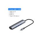 Baseus Bend Angle No.7 Hdmi Usb 3.0 Usb 6in1 Usb Type C Adeptör