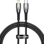 Baseus CADH000001 Glimmer Series Siyah 1 m 20 W Type-C to Lightning Örgülü Şarj Kablosu