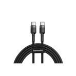 Baseus Cafule Type-C 20V 3 A 1M Pd2.0 60W Flaş Şarj USB Kablo (Gri+Siyah)