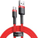 Baseus Cafule Type-C 3A Kırmızı 1 m Data Şarj Kablosu