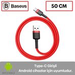 Baseus Cafule Usb Type C 1 Metre 3.0A Hızlı Şarj Halat Usb Kablo