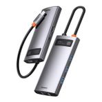 Baseus CAHUB-CW0G Metal Gleam 6in1 Type-C Girişli Gri HUB