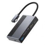 Baseus CAHUB-DA0G Magic Type-C Girişli 6 in 1 Gri Hub