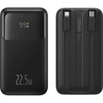 Baseus Comet Series 10.000 mAh 22.5W Hizli Sarj Dijital Gostergeli Siyah Powerbank