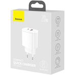 Baseus Compact 20W U+C QC. Beyaz Seyehat Şarjı