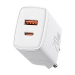 Baseus Compact 20w Usb + Type-c Çıkışlı Qc3.0 Hızlı Şarj Başlığı Şarj Aleti Beyaz