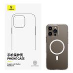 Baseus Crystal Series Manyetik iPhone 16 Pro Max Uyumlu Telefon Kılıfı - Şeffaf