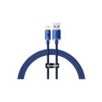 Baseus Crystal Shine Series Süper Hızlı Data Kablo USB to iP 2.4A 1.2m Mavi