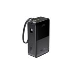 Baseus EnerFill Bipow2 Pro 30000 mAh Power Bank, Dahili USB-C Kablosu, 22.5W Hızlı Şarj, LED Ekran, Siyah
