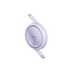 Baseus Free 2 Draw Mini Makaralı Type-C to 100W 1 mt Mor Kablo