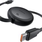 Baseus Free2Pull Mini Şarj Kablosu Usb-C to 60W 1m Küme Siyah