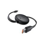 Baseus FREE2PULL Mini Şarj Kablosu Usb-C To Usb-C 60W Uyumlu 1m Küme Siyah