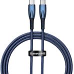 Baseus Glimmer 100W Type-C TO 1 m Mavi Şarj Kablosu