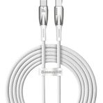 Baseus Glimmer 100W Type-C TO 2 m Beyaz Şarj Kablosu