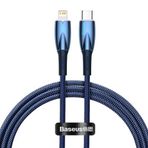 Baseus Glimmer Series Type-C to Lightning 1 mt 20 Watt Mavi Şarj Kablosu