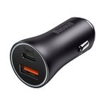 Baseus Golden 60w Araç Şarj Cihazı USB-A + USB-C - Gri