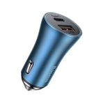 Baseus Golden 60w Araç Şarj Cihazı USB-A + USB-C - Mavi