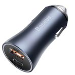 Baseus Golden Connector Pro U+C 40 W Koyu Gri Araç Şarjı