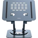 Baseus Katlanabilir Dizüstü Bilgisayar ve iPad Tablet Standı, 360 Derece Döndürülebilir - Gri