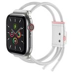 Baseus Lets Go, Akıllı Saat Kordonu, Beyaz - Pembe, Apple Watch Seri 3 & 4 & 5 Uyumlu, 42 mm / 44 mm