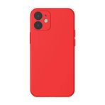 Baseus Liquid Silica Gel Kırmızı iPhone 12 Mini Cep Telefonu Kılıfı