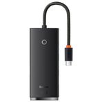 Baseus Lite 4 In 1 Multifonksiyonal Type-C Hub Siyah Dock Station