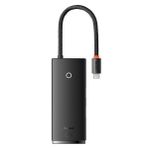 Baseus Lite Siyah 6 in 1 Multifonksiyonal Type-C Hub Dock Station