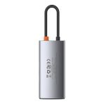 Baseus Metal Gleam 4 in 1 Gri Bağlantı Sayısı 4 Çok Fonksiyonlu Bilgisayar Telefon Hub Adaptörü