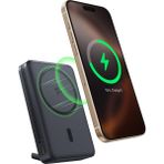 Baseus Nomos 3'ü 1 Arada 10000MAH Power Bank - Qi2 15W Kablosuz Şarj, 45W Dahili Çift Yönlü Hızlı Şarj Kablolu, Siyah
