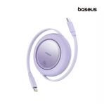 Baseus P10364500513-00 Free 2 Pull Mini Geri Çekilebilir USB-C 100 W 2 mt Mor Şarj Kablosu