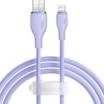 Baseus Pudding Hızlı Şarj Özellikli Usb To Lightning 2.4 A. Kablo 1.2M Mor